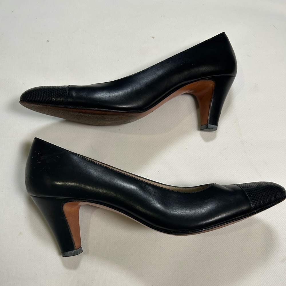 Salvatore Ferragamo Black Leather Heels